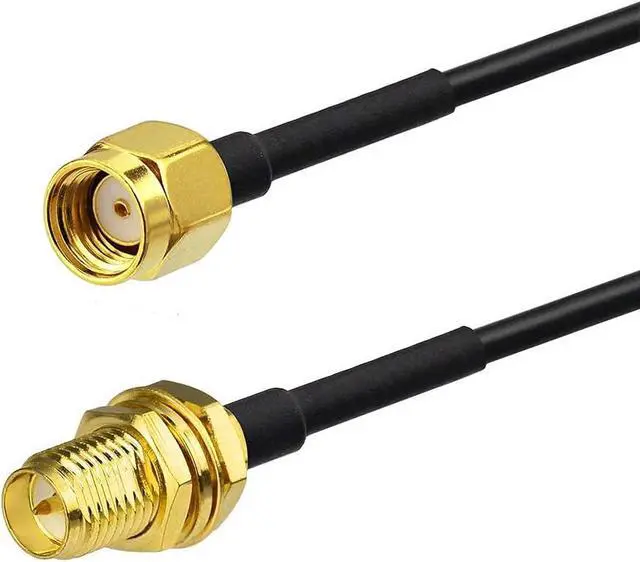 Alt view image 3 of 7 - Bingfu WiFi Antenna Extension Cable 4-Pack RP-SMA Male to RP-SMA Female Bulkhead Mount RG174 Coaxial Cable 1m 3 feet for WiFi Router Security Camera Wireless Mini PCI Express PCIE Network Card Adapter