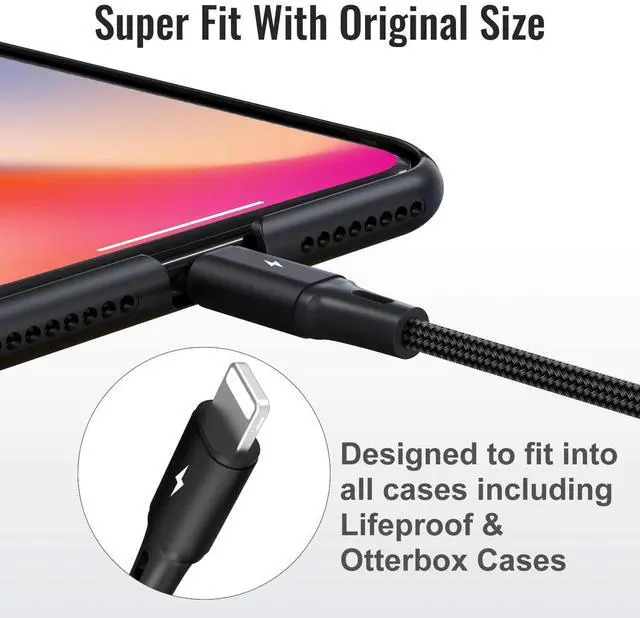 Alt view image 3 of 7 - 4 in 1 USB C Multi Charging Cable Nylon Braided Charger Cord with IP/Type C/Micro USB Compatible with Cell Phones/Tablets/Galaxy/Google Pixel//LG/Camera 4FT-2Pack