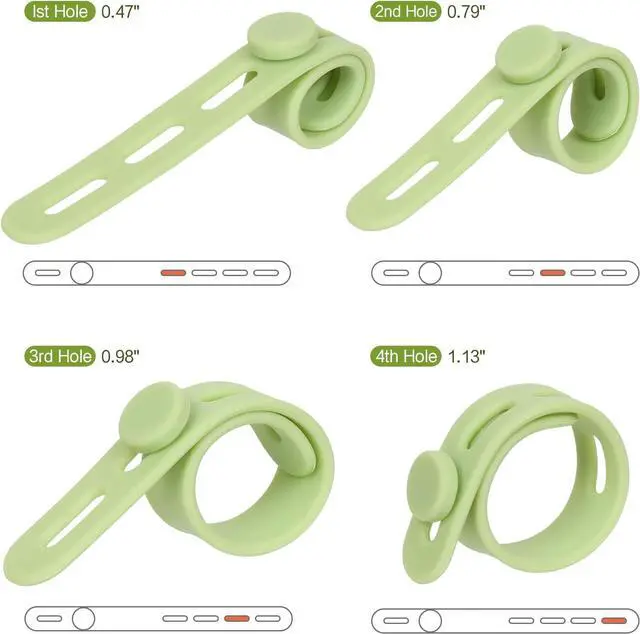 Alt view image 3 of 7 - 24Pcs Silicone Cable Ties - Reusable & Washable with Locking Buckle Design Adjustable Fastening Cable Straps Multi-Purpose High Elasticity Cord Organizer (4 Colors)