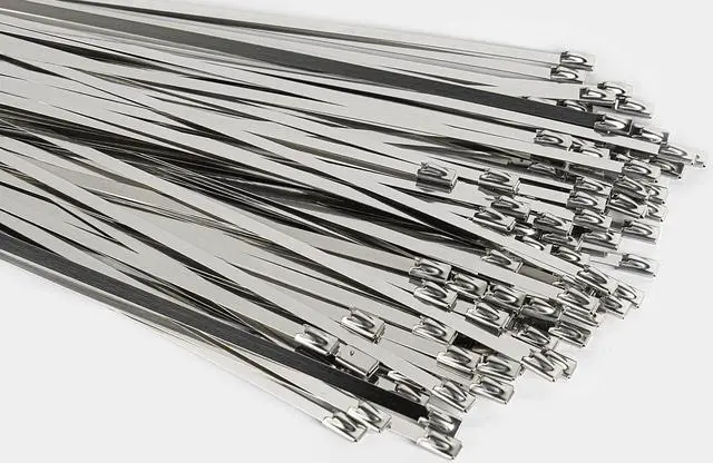 Alt view image 4 of 7 - Metal Zip Ties 11.8 inch 100pcs 304 Stainless Steel Zip Ties Heavy Duty Multi-Purpose Self-Locking Cable Ties for Machinery Vehicles Exhaust Wrap Farms Pipes Roofs Cables and Outdoor Fence