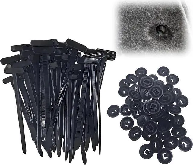 Main image of Nylon Universal Cable Tie Buckle Heavy Duty Self-Locking Nylon Zip Ties Holder Replaces Screws - Tightens with One Buckle And Fixes Various Vehicle Parts! (20)
