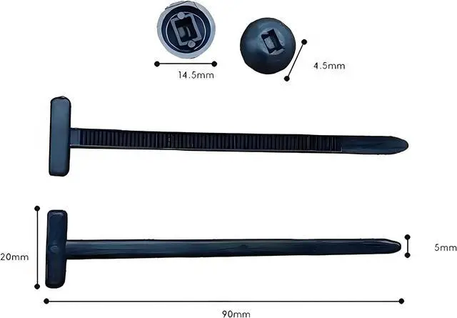 Alt view image 2 of 7 - Nylon Universal Cable Tie Buckle Heavy Duty Self-Locking Nylon Zip Ties Holder Replaces Screws - Tightens with One Buckle And Fixes Various Vehicle Parts! (20)