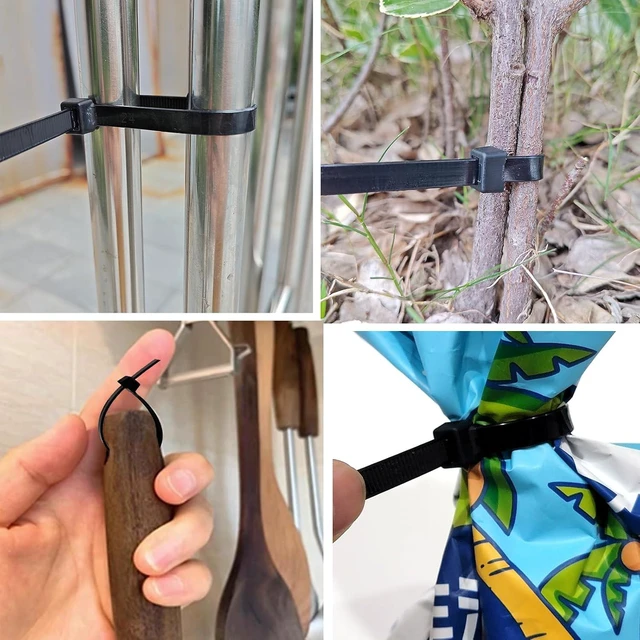 Alt view image 6 of 6 - Black Zip Ties Assorted Sizes 4+6+8+10+12-Inch600PCS Multi-Purpose Self-Locking Nylon Cable Tie Wire Tie Perfect for Home Garden Trellis Office Garage and Workshop.