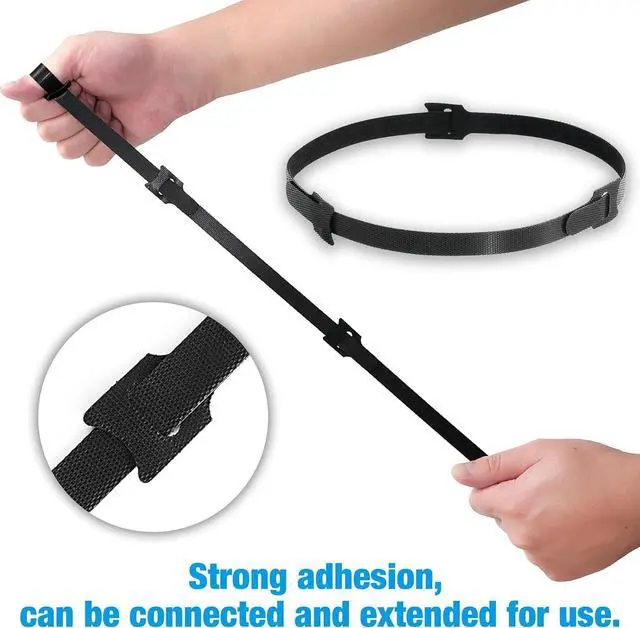 Alt view image 4 of 7 - 100 PCS 8-Inch Cable Ties Reusable Cable Management Under Desk Cord Organizer Cable Clips and Cord Wrap Black