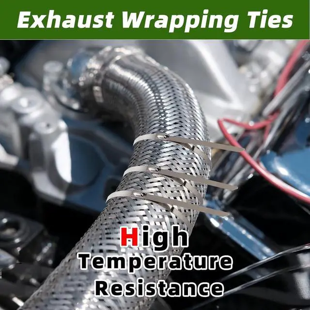 Alt view image 7 of 7 - 100pcs Metal Zip Ties Heavy Duty Outdoor Use Chain Link Fence Parts Chicken Coop Accessories Stainless Steel Zip Ties Heavy Duty Chain Link Fence Ties Electrical Cable Ties Pipes Exhaust Wrap