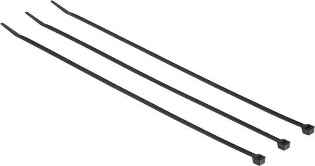 Alt view image 3 of 4 - Cable Tie CT11BK50-C Black 50 lb 11 Bag of 100 Nylon Cable Ties Curved tip Allows for Faster Threading and Installation