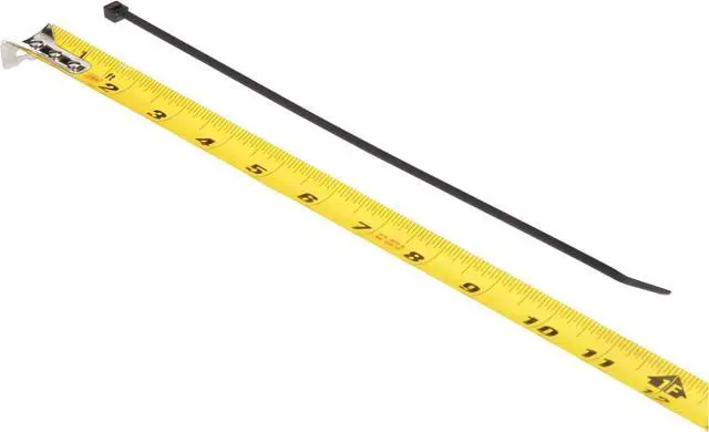 Alt view image 4 of 4 - Cable Tie CT11BK50-C Black 50 lb 11 Bag of 100 Nylon Cable Ties Curved tip Allows for Faster Threading and Installation