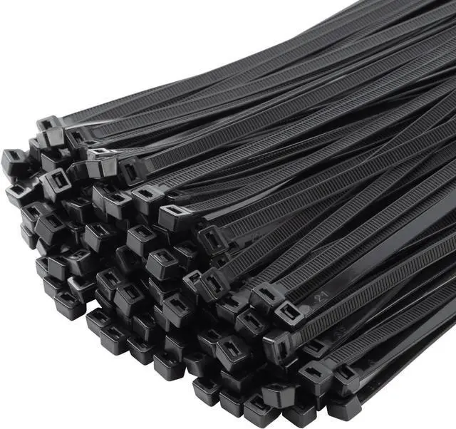 Main image of 200PCS 10 inch Black Zip Ties 75LBS Tensile Strength Self-Locking heavy duty UV Resistant Cable Tie Wraps for indoor and outdoor use(Black)