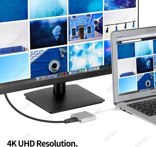 Alt view image 7 of 7 - USB C to HDMI Adapter, USB 3.1 Type-C Hub to HDMI 4K+USB 3.0+USB-C Charging Port, Macbook/iMac HDMI Adapter,USB-C Digital AV Multiport Adapter for MacBook Pro/ iPad Pro/S8+/S9+/Projector/Monitor