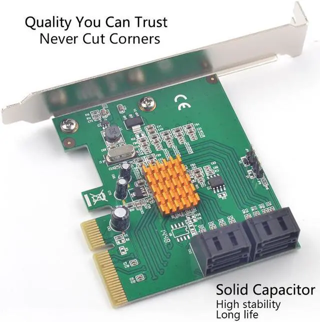Alt view image 4 of 6 - RAID SATA PCI express Adapter 4 port SATA 3.0 to PCI express Adapter expansion Card SATA3.0 PCI e PCI-e x4 Converter Marvell