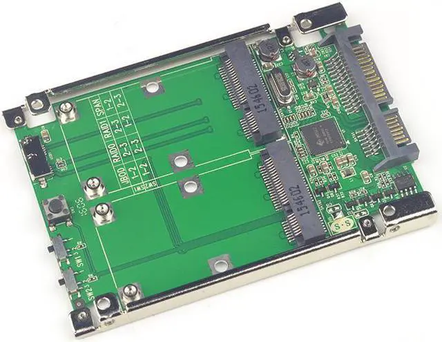 Alt view image 3 of 5 - USB SATA mSATA Adapter USB 3 SATA 3.0 to 2 port mSATA RAID SSD Adapter SATA3.0 USB3 mini SATA Converter Card with cable