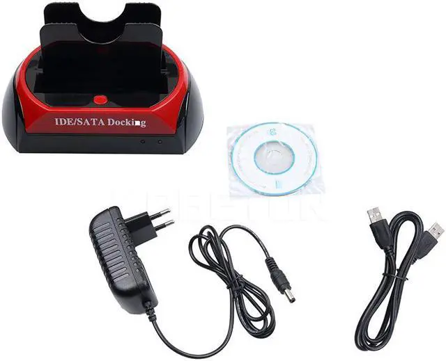 Alt view image 2 of 6 - 2019  HDD Docking Station Dual USB 2.0 2.5" 3.5" IDE SATA External HDD Box Hard Disk DRIVE Enclosure Card Reader