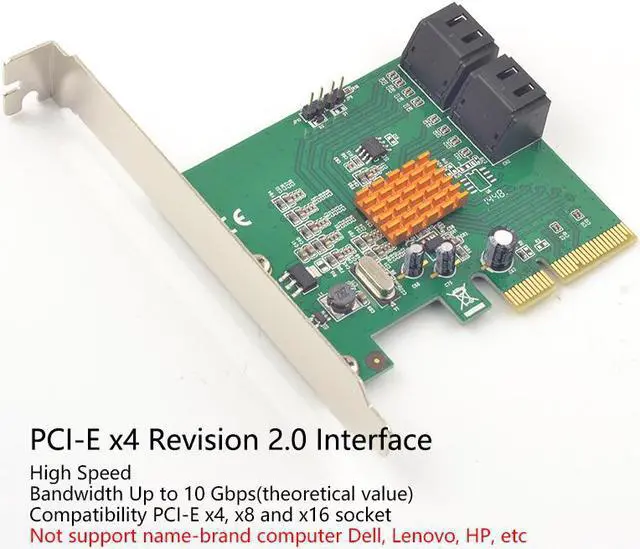 Alt view image 2 of 6 - RAID SATA PCI express Adapter 4 port SATA 3.0 to PCI express Adapter expansion Card SATA3.0 PCI e PCI-e x4 Converter Marvell
