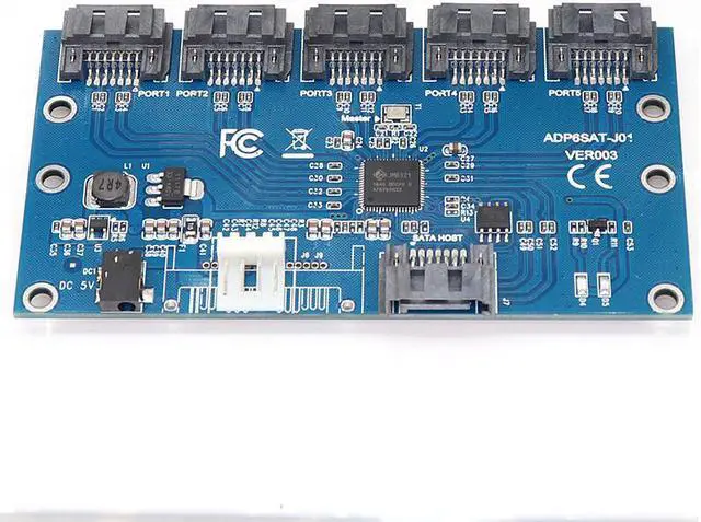Alt view image 3 of 6 - SATA 1 to 5 port multiplier card port multiplier SATA 3 Controller Card Motherboard SATA 3.0 III 6Gbps expansion card Adapter