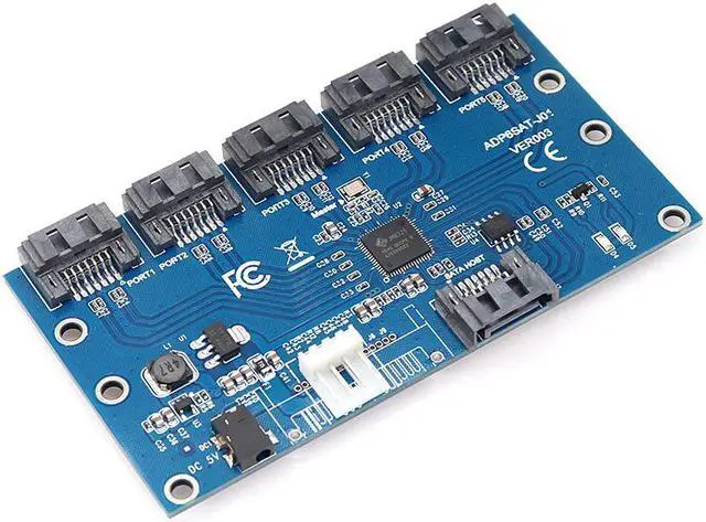 Alt view image 4 of 6 - SATA 1 to 5 port multiplier card port multiplier SATA 3 Controller Card Motherboard SATA 3.0 III 6Gbps expansion card Adapter