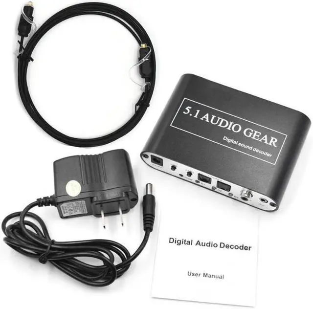 Main image of Digital Audio Decoder 5.1 Audio Gear DTS/AC-3/6CH Digital Audio Converter for PS2 PS3 HD Player /Blu ray DVD/XBOX360