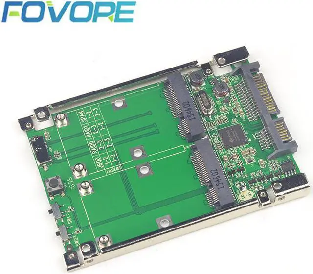 Main image of USB SATA mSATA Adapter USB 3 SATA 3.0 to 2 port mSATA RAID SSD Adapter SATA3.0 USB3 mini SATA Converter Card with cable