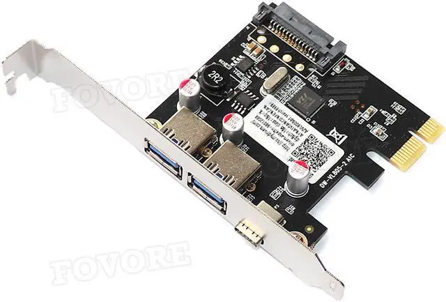 Alt view image 5 of 6 - USB 3.1 Type C PCIe Expansion Card PCI-e to 1 Type C and 2 Type A 3.0 USB Adapter PCI Express Controller Hub For Desktop PC