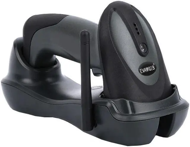 Alt view image 4 of 4 - cheapest 433MHZ 1D Laser barcode scanner with stand for warehouse low-power handheld barcode reader with memory
