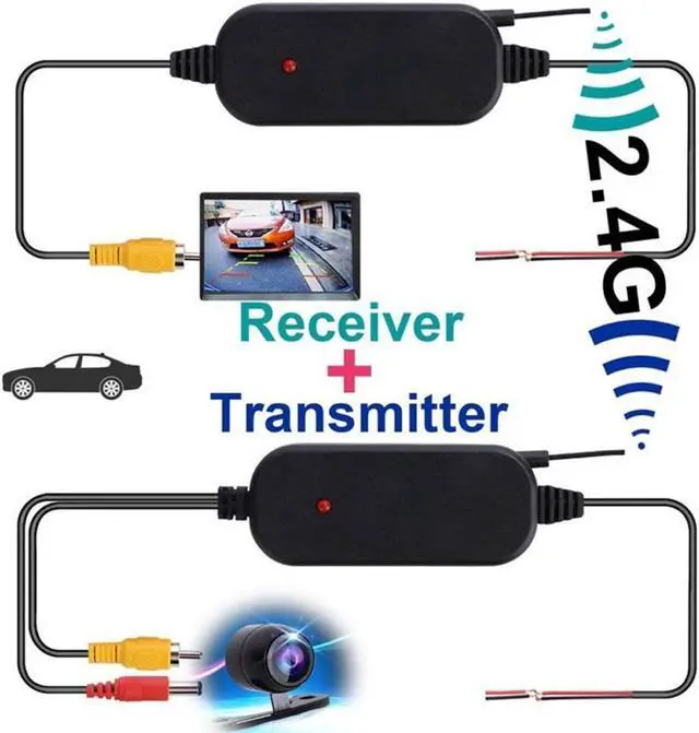 Alt view image 4 of 7 - 2.4G Wireless Video Transmitter & Receiver for 12V Car Rear Backup View Camera