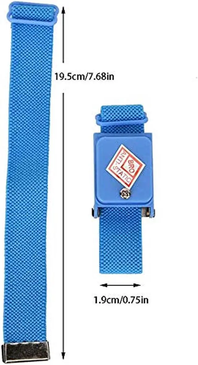 Alt view image 3 of 6 - Anti Static Bracelet Electrostatic ESD Discharge Cable Reusable Wrist Band Strap Cordless