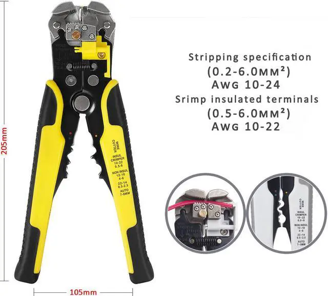 Main image of Wire Stripper Stripping Cable Insulation Removal Tool for Electrician Side Cutter Cutting Pliers Clamps Nippers Hand Tools