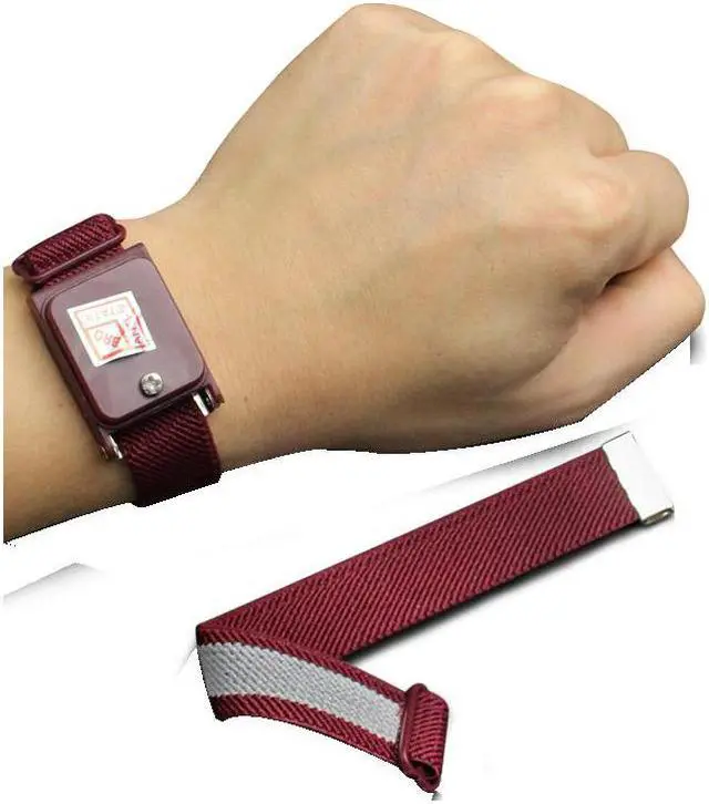 Alt view image 5 of 6 - Cordless Anti Static ESD Wrist Strap Wireless Antistatic Wristband Discharge Band Red