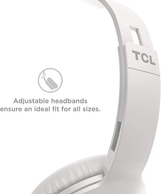 Alt view image 5 of 6 - TCL MTRO200 On-Ear Wired Headphones Super Light Weight Headphones with 32mm drivers for Huge Bass and Built-in Mic – Ash White