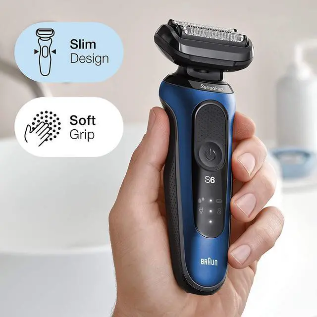 Alt view image 3 of 7 - Braun Electric Razor for Men, Series 6 6072Cc Sensoflex Electric Foil Shaver with Precision Beard Trimmer, Rechargeable, Wet & Dry with 4In1 Smartcare Center and Travel Case