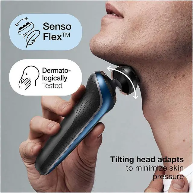 Alt view image 2 of 7 - Braun Electric Razor for Men, Series 6 6072Cc Sensoflex Electric Foil Shaver with Precision Beard Trimmer, Rechargeable, Wet & Dry with 4In1 Smartcare Center and Travel Case