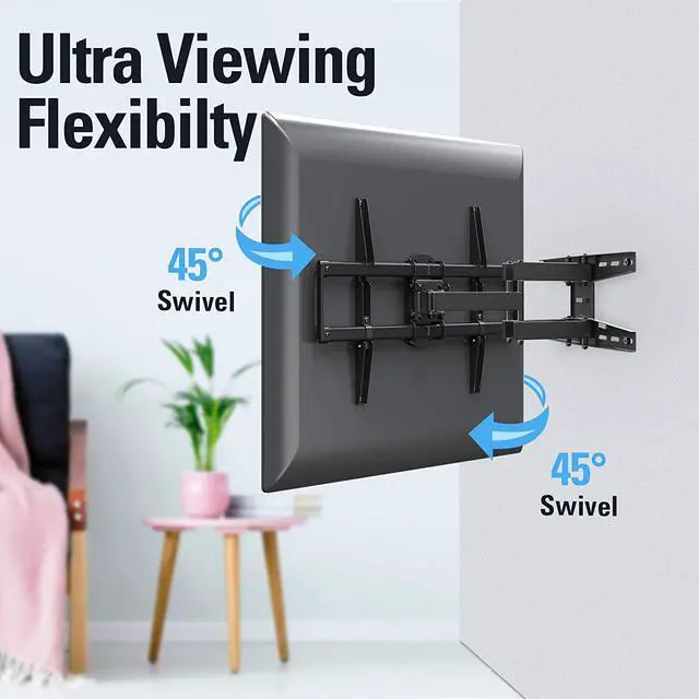 Alt view image 5 of 7 - Mounting Dream TV Wall Mount Swivel and Tilt for 42-75 Inch TVs, Full Motion TV Mount TV Bracket with Articulating Arms, Max VESA 600x400mm and 100 LBS Loading, Fits 16" Woods Studs, MD2658