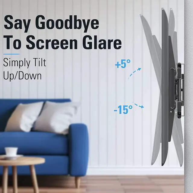 Alt view image 3 of 7 - Mounting Dream TV Wall Mount Swivel and Tilt for 42-75 Inch TVs, Full Motion TV Mount TV Bracket with Articulating Arms, Max VESA 600x400mm and 100 LBS Loading, Fits 16" Woods Studs, MD2658