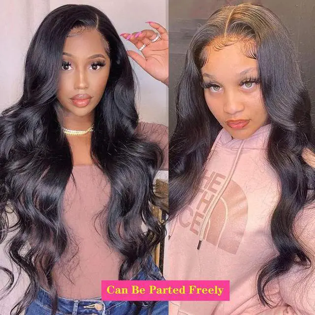 Alt view image 5 of 7 - Body Wave Lace Front Wigs Human Hair Pre Plucked Bleached Knots with Baby Hair Glueless 4×4 Brazilian Virgin Lace Closure Human Hair Wigs for Black Women Natural Color 150 Density