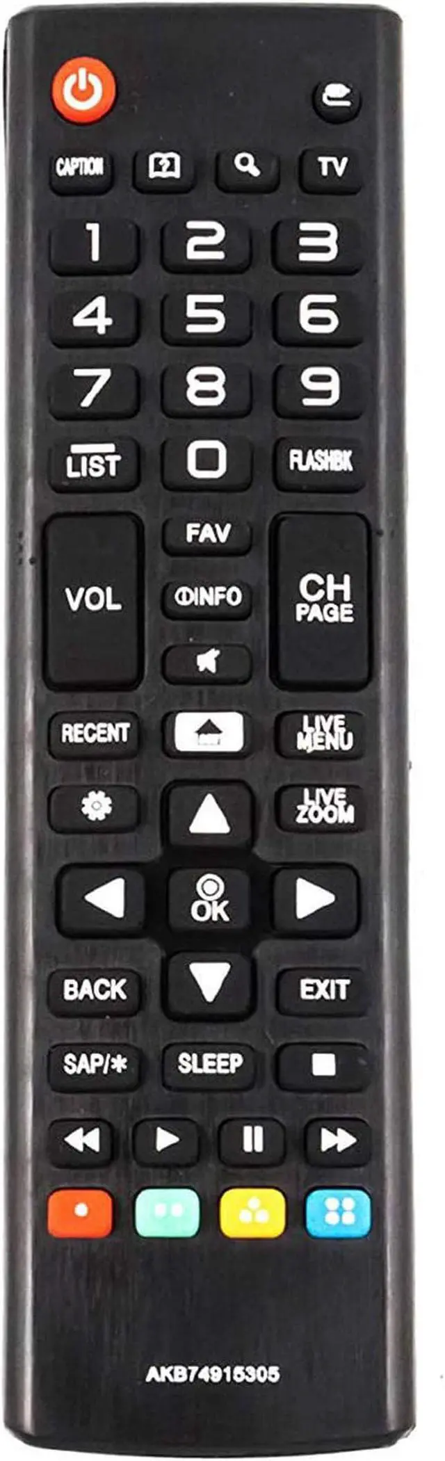 Main image of New! AKB74915305 Replaced Remote Control fit for LG LCD LED HD TV