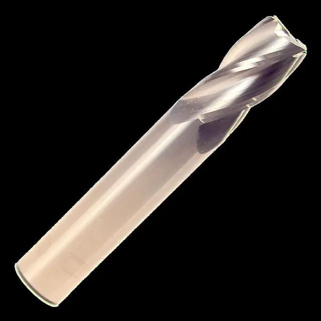 Alt view image 2 of 5 - Drill America MMO1-4FSE Solid Carbide End Mill, Polished Finish, 4 Flute, Square End, 1-1/2" Cutting Length, 1" Cutting Diameter, 4" Length, 1" Shank (Pack of 1)