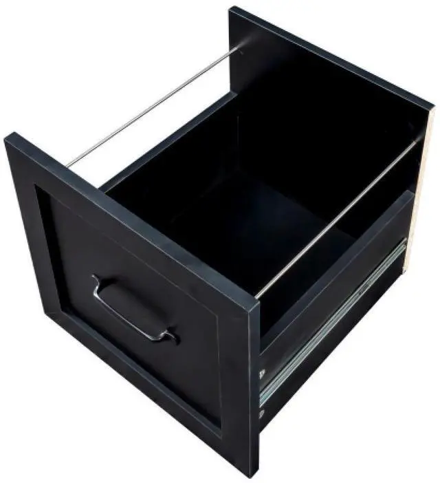 Alt view image 3 of 5 - Home Office Computer Desk with Hutch, Antiqued Black finish