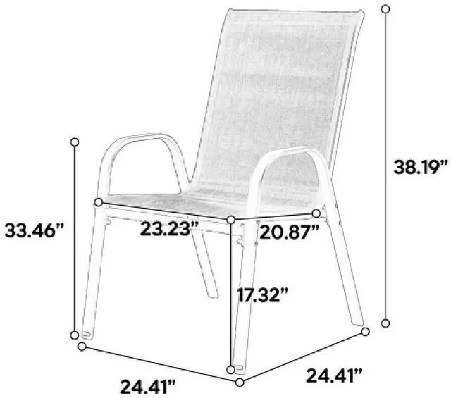 Alt view image 5 of 6 - 3 Piece Patio set, Outdoor Camping Chairs with Breathable Textilene Fabric, folding table with steel table top, 2chairs and 1table set 
( Grey)