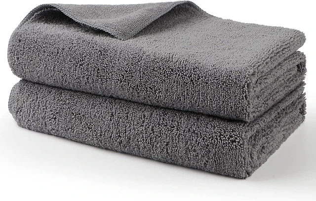 Main image of Professional Large Microfiber Car Drying Towels 2 Pack, Lint Free, Scratch Free, Highly Absorbent Drying Towel for Cars, SUVs, RVs, Trucks, and Boats,31" x 24",Grey