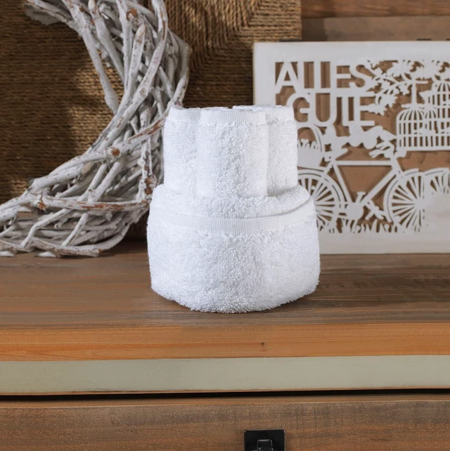 Alt view image 3 of 4 - Washcloth Linen Set Premium Original Turkish Cotton, Hotel Quality for Maximum Softness & Absorbency Face Towels for Hand, Kitchen & Cleaning (White Washcloths Set)