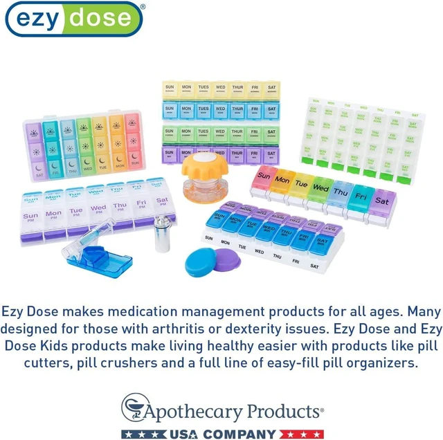 Alt view image 2 of 5 - Dose Weekly 7-Day, 4x/Day Pill Organizer, Rounded Base, Large