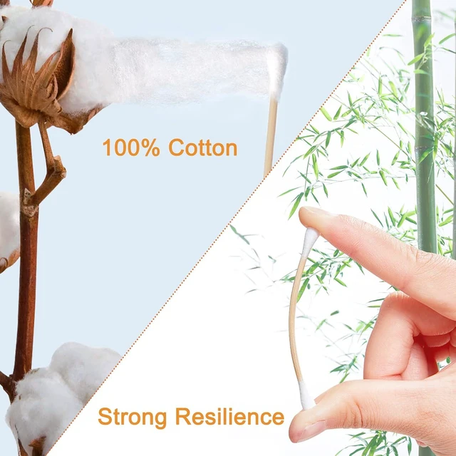 Alt view image 4 of 5 - Bamboo Cotton Swabs 1000 Count with Storage Box