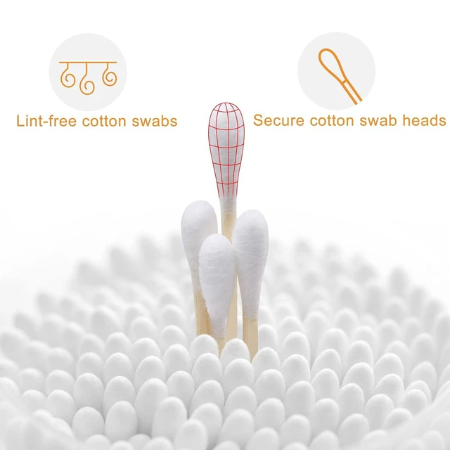 Alt view image 2 of 5 - Bamboo Cotton Swabs 1000 Count with Storage Box