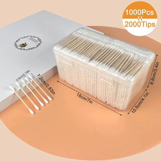 Alt view image 5 of 5 - Bamboo Cotton Swabs 1000 Count with Storage Box