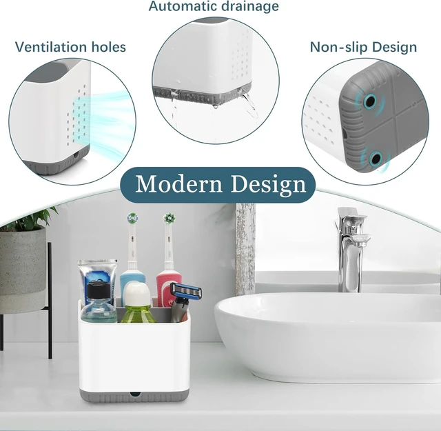 Alt view image 3 of 6 - Toothbrush Holders for Bathrooms, Kids Electric Toothbrush Organizer