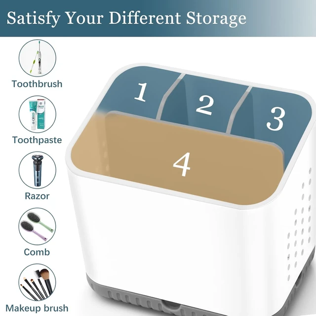 Alt view image 6 of 6 - Toothbrush Holders for Bathrooms, Kids Electric Toothbrush Organizer