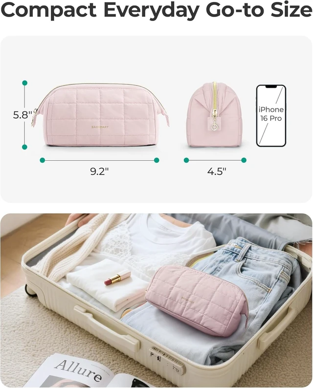 Alt view image 2 of 5 - Makeup Bag Travel Toiletry Bag, Wide-open Zipper Pouch