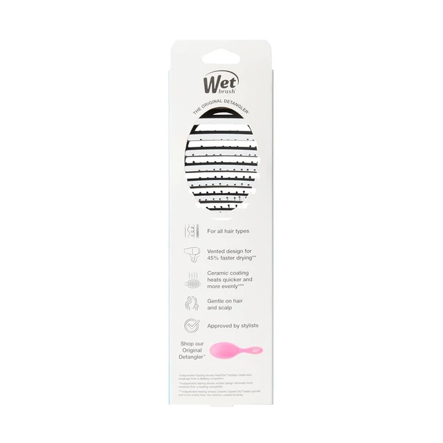 Alt view image 3 of 6 - Wet Brush Ceramic Speed Dry Detangler, Black, Vented Blow-Dry Hair Brush