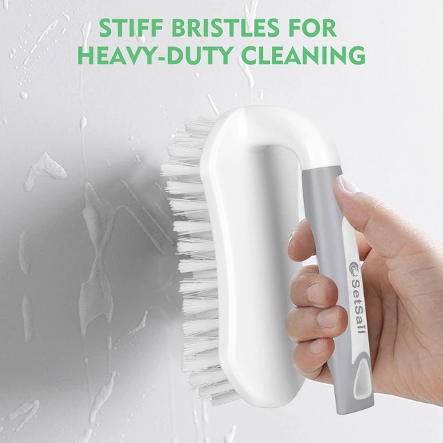 Alt view image 3 of 6 - SetSail Scrub Brush, Heavy-Duty Scrub Brushes for Cleaning with Stiff Bristles Cleaning Brush for Shower, Bathroom, Carpet, Kitchen and Bathtub Scrubber - 2 Pack