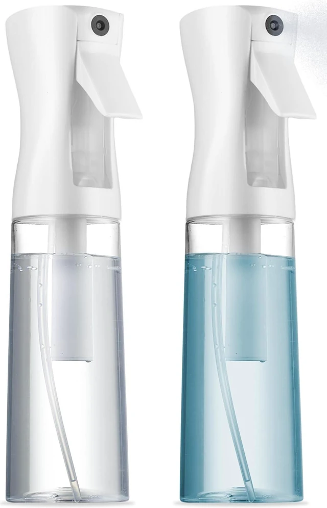 Main image of SUPER+ 2 Pack Continuous Spray Bottle for hair - 10 Oz Ultra Fine Mist Sprayer | Water Spray Bottle For Hair Mister Spray Bottle | Hair Spray Bottles For Hairstyling, Cleaning, Salons (2pk 10oz)