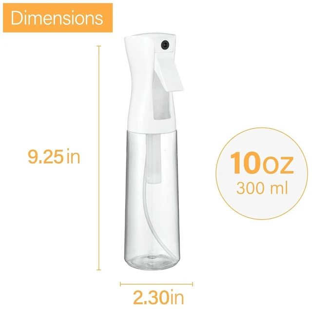 Alt view image 4 of 5 - SUPER+ 2 Pack Continuous Spray Bottle for hair - 10 Oz Ultra Fine Mist Sprayer | Water Spray Bottle For Hair Mister Spray Bottle | Hair Spray Bottles For Hairstyling, Cleaning, Salons (2pk 10oz)